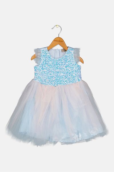 Luna Moon Toddlers Girl Sequined Party Dress, Multicolor