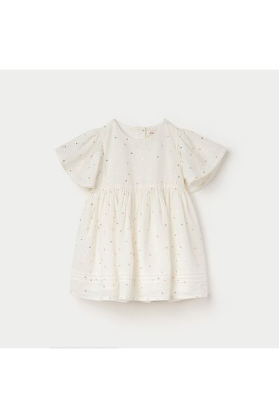 Juniors All-Over Star Print Dress with Flutter Sleeves
