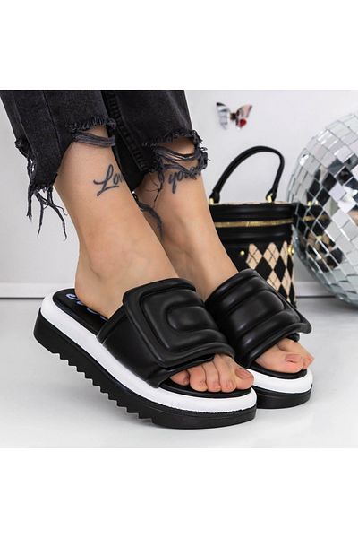 mei Women's Slippers with Low Sole 3GH22 Black | Mei