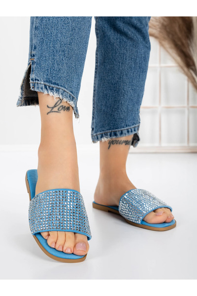 mei Papuci Dama cu Talpa Joasa 3AQ18 Albastru | Mei