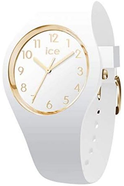 Ice Watch ICE-WATCH - ICE Glam White Gold Numbers - Women's Wristwatch with Silicon Strap