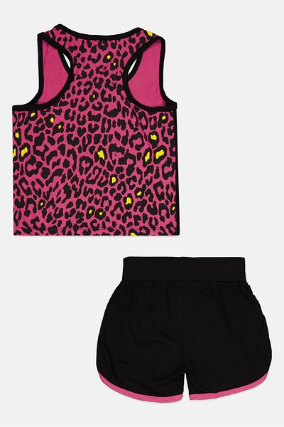Guru 99 Kids Girl 2 Pieces Graphic Print Top And Bottom Set, Multicolor