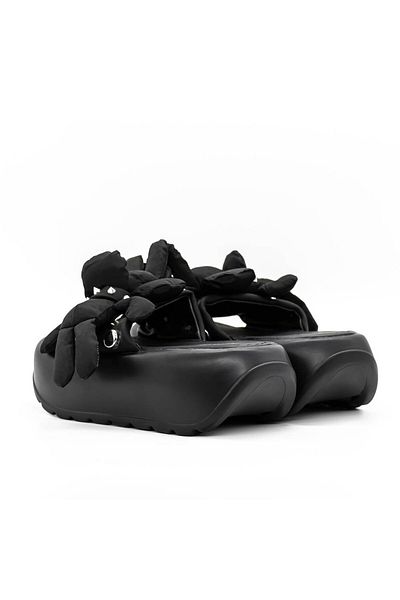 mei Women's Platform Slippers 3WL171 Black | Mei