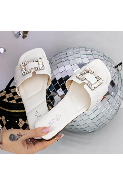 mei Women's Slippers with Low Sole 562-1 White | Mei