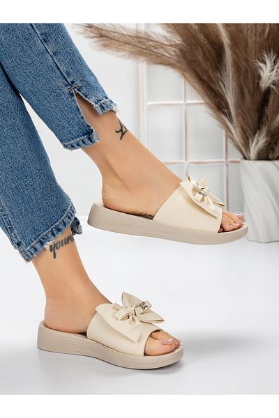 mei Women's Slippers with Low Sole 5XJ57 Beige | Mei