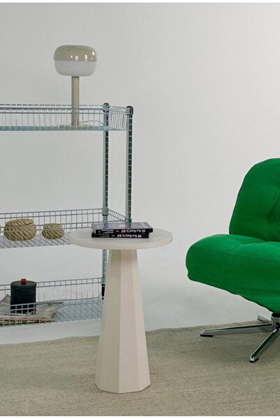 kuppdesign Lilyum Lake Mantar Sehpa 52 cm Krem