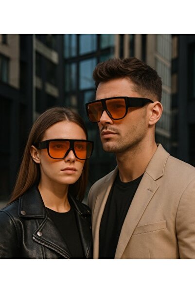 REDz Accessories Full Shield Sunglasses, Massive Lens, UV400 Protection, Yellow