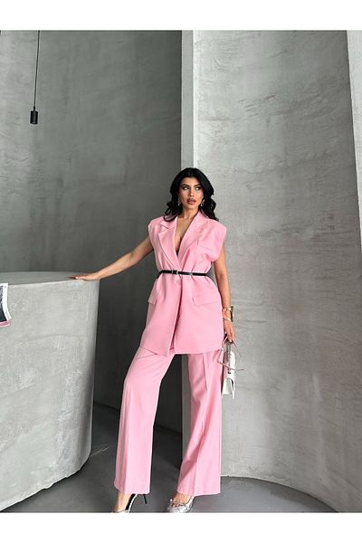 MYGİYİMİSTANBUL Women's Blazer Vest Pantalon Suitbottom - Top Suit