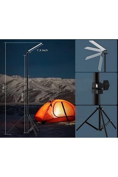 DLC LED Spotlight with Tripod Stand Multiple Features Make it Ideal for use For Travel outdoor