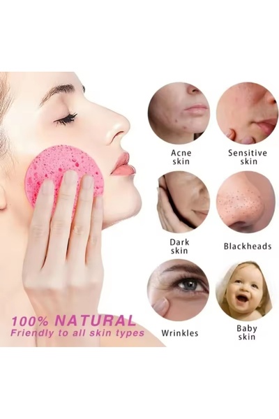 MutluBiDünya Yüz Yıkama Süngeri Makyaj Temizleme Süngeri Bebek Banyo Süngeri ...