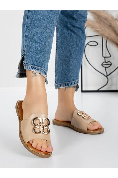 mei Women's Slippers with Low Sole 5PT3 Beige | Mei