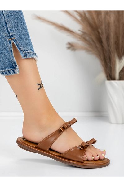 mei Women's Slippers with Low Sole J588-8 Brown | Mei
