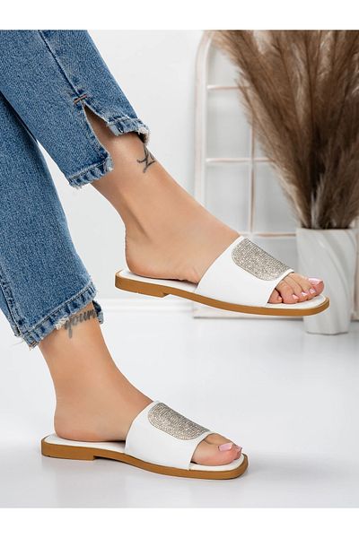 mei Women's Slippers with Low Sole 3AW308 White | Mei
