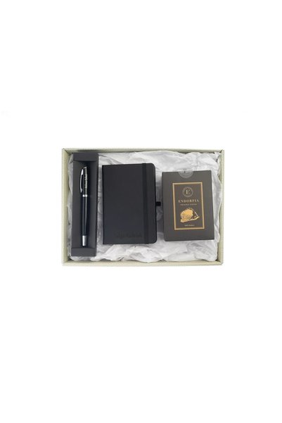 endorfia Kişiye Özel Termoderi Defter-Metal Roller Kalem-Filtre Kahve Siyah
