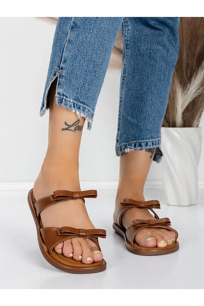 mei Women's Slippers with Low Sole J588-8 Brown | Mei