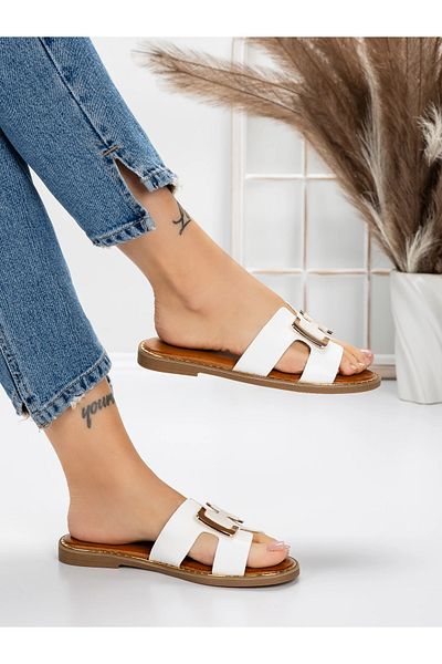 mei Women's Slippers with Low Sole 5PT2 White | Mei