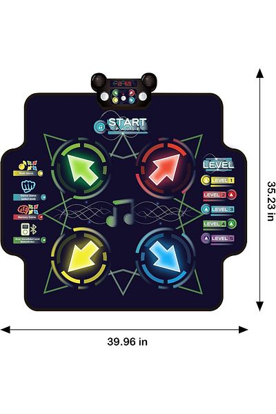 rexa Electronic Dance Mat for Kids – Bluetooth Music Play Mat for Ages 3–12