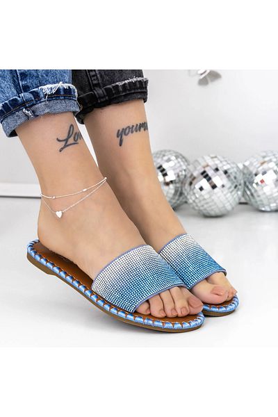 mei Papuci Dama cu Talpa Joasa 3BL1 Albastru | Mei