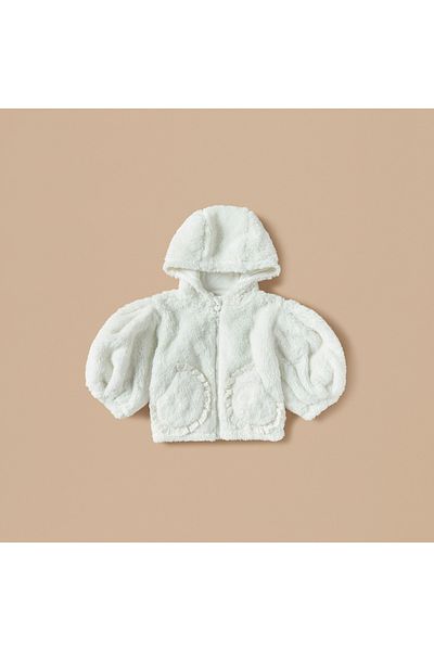 Juniors Textured Long Sleeves Hooded Zip Through Jacket and Joggers