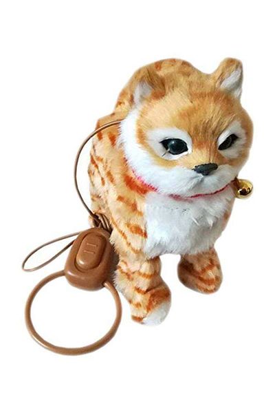 Rally Child Toy Electronic Portable Plush Cat Toy with Remote Control 20x20cm