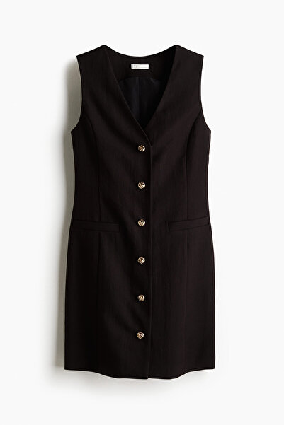 H&M Önü Düğmeli Elbise