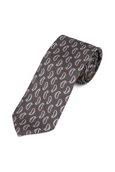 Bursa İpek Smoked Patterned Silk Tie Set