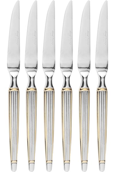 Generic Al Saif Gallery Steel Knife Set, 6 Pieces - Silver