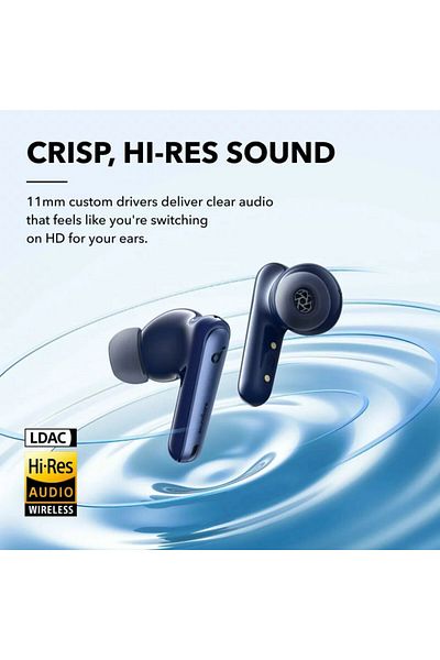 Anker In-ear Headphones Bluetooth 5.3, Anc 2.0, Hi-res, Ldac, Ipx4, (A3947G31) - Blue