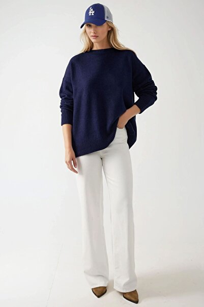 Hiccup Pulover confortabil din tricotaj cu guler rotund