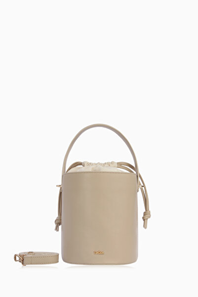 Tuğba Yuvarlak Kova Çanta - Vizon