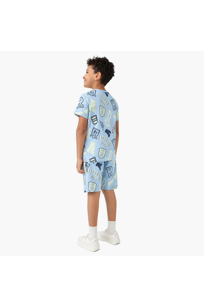 Juniors 3-Piece Printed T-shirts and Shorts Set