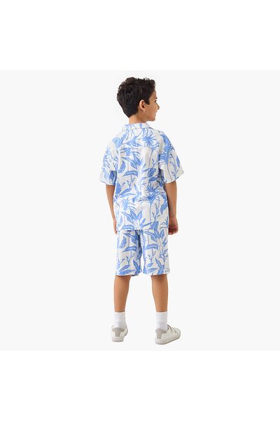 Juniors Printed Shirt and Shorts Set