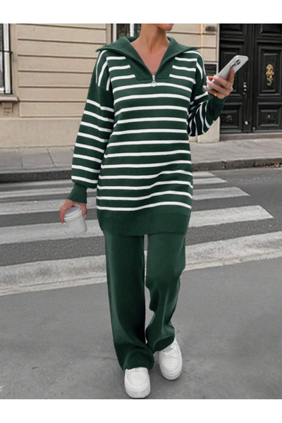 STF MODA ΓΥΝΑΙΚΕΙΟ ΠΡΑΣΙΝΟ (ΣΜΑΡΑΓΔΙ) ΣΕΤ ΠΛΕΚΤΟ ΠΟΥΚΑΜΙΣΟ ΚΟΛΑΡΑ