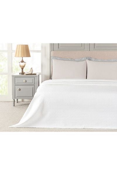 Madame Coco Anais Double 100% Cotton Pique - White