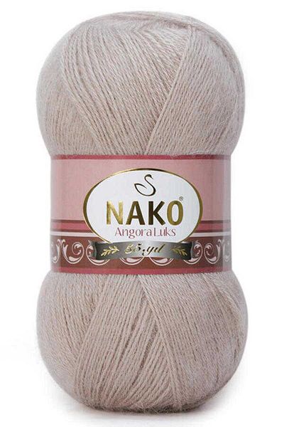 NAKO 5 Pieces Angora Luxury Hand Knitting Yarn 3079 Pink Gray
