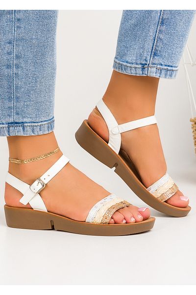 starlike Women's white sandals A015