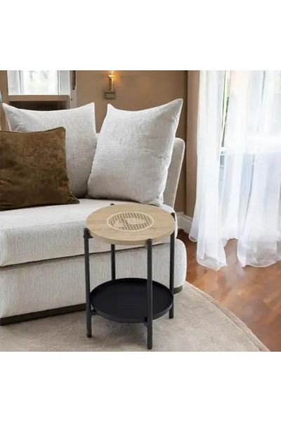 Generic Beige wood single serving table