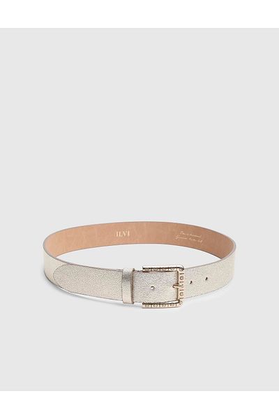 İLVİ Cle Genuine Leather Gold Women's Belt