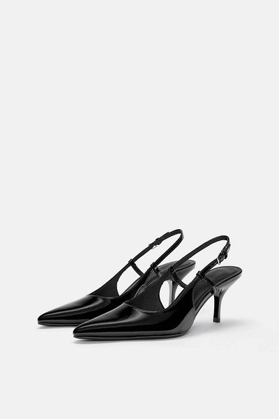 Pull & Bear Faux patent leather high-heel shoes