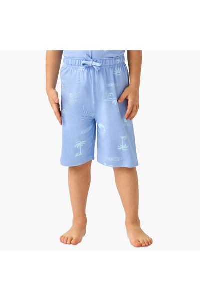 Juniors Graphic Print T-shirt And Shorts Set