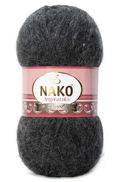 NAKO 5 τμχ Angora Λατρεμένη Χειροποίητη Κλωστή Πλέξιμο 23328 Ανθρακι Μελανζέ