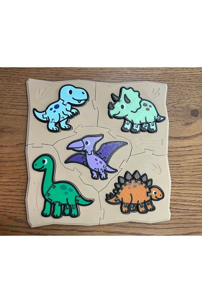 Minikbahcem Flexible Dinosaur Matching Puzzle