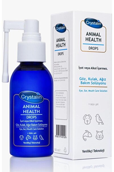 Crystalin Animal Health Drops - Göz Kulak Ağız Bakım Solüsyonu 100 ML
