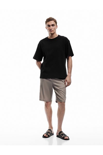 Koton Cotton Short Sleeve Crew Neck Oversize Basic T-Shirt