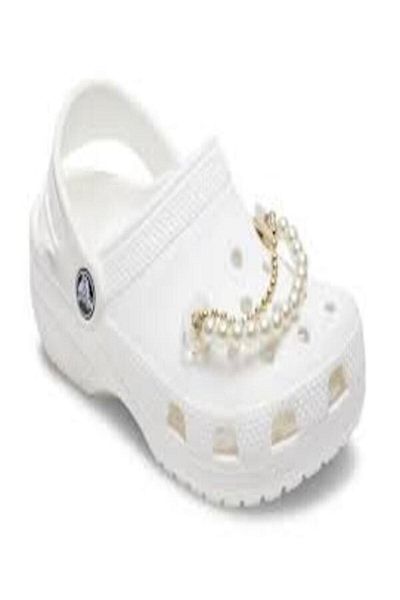 Crocs Gold and Silver Pearl Chain Slipper Ornament (10014677_1)