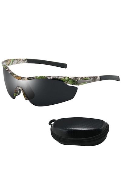 Hipolar - Polarized Sunglasses, Camouflage, Fishing and Hunting, Black Lens HD17, UV400, with Anti-s