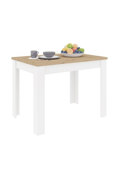 haaus Zeta Kitchen Table, Artisan Oak/White, 102 X 69 X 75 Cm