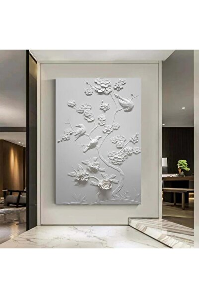 SND لوحة جداربة قماشية مطبوعة بتصميم اللوحة الجبسية مع برواز خشبي مخفي