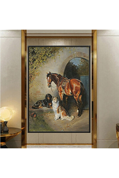 Marktna لوحة قماشية بتصميم مودرن مع برواز فضي مجوف