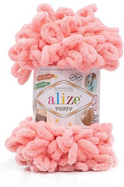 Alize Puffy Hand Knitting Yarn 1PC (Color Salmon Pink no. 529)